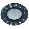 Ecola потолочный светильник MR16 DL3184 GU5.3 (23*78) встраиваемый, литой, двойные реснички по кругу, черный, алюминий, (скрытый крепеж лампы)